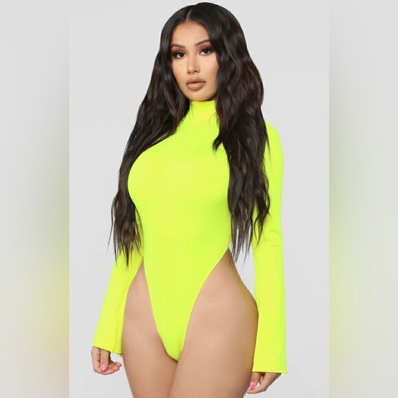 Fashion Nova Tops - Fashion Nova Neon Bodysuit – Bright & Bold Statement Piece